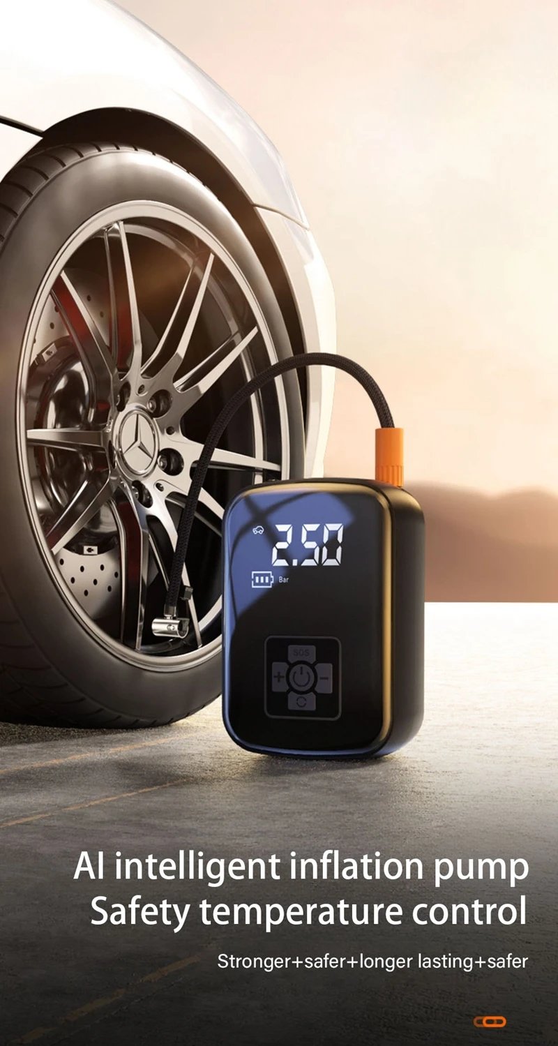 1pc Wireless Car Air Compressor: Your Portable Inflation Solution