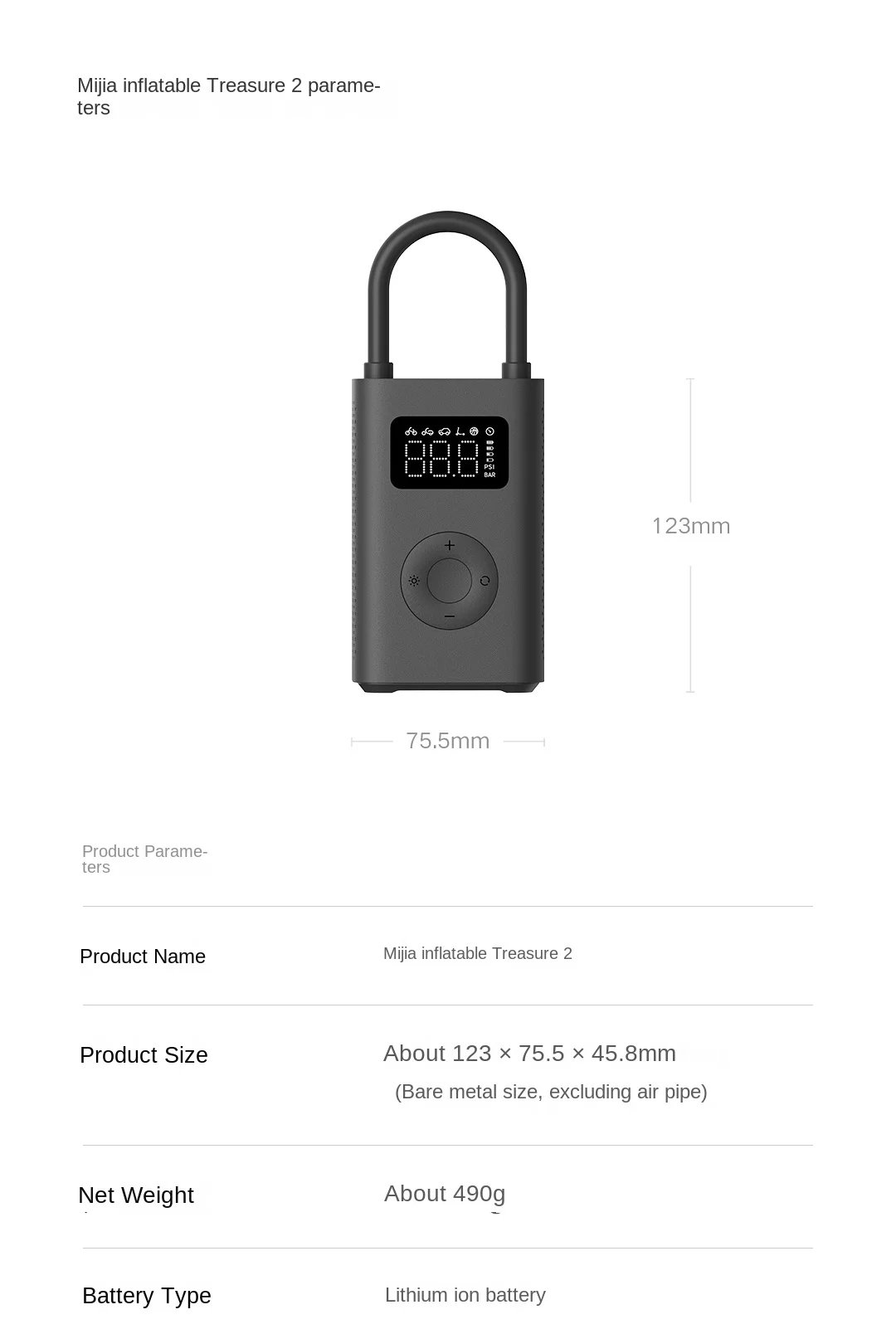 Xiaomi Mijia Air Pump 2: Your Portable Tire Inflation Solution