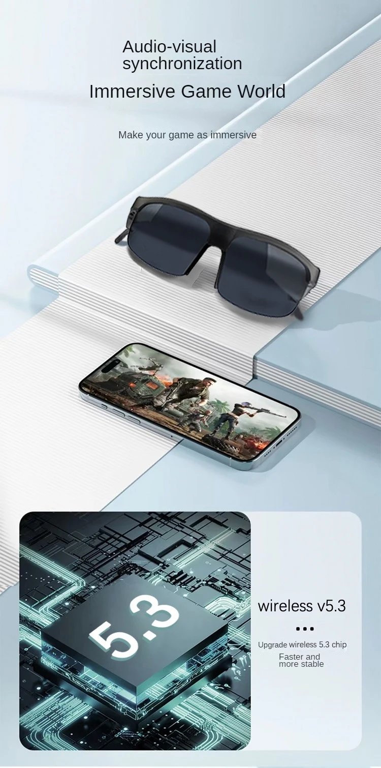 Upgraded Smart Bluetooth V5.3 Sunglasses: Your Stylish Tech Accessory