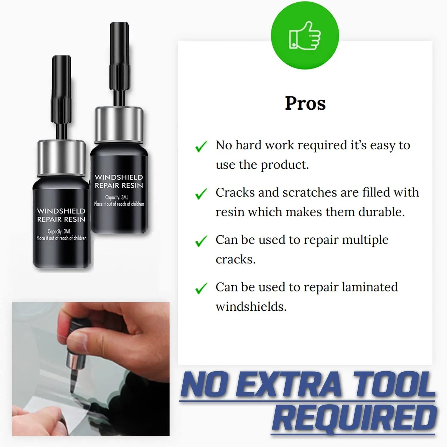 Windshield Repair Kit: Fix Chips and Cracks