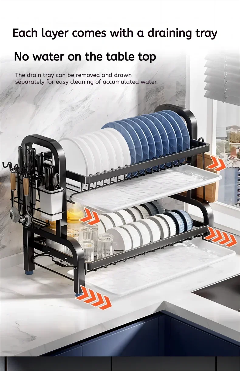 2-Tier Compact Dish Rack: A Space-Saving Essential