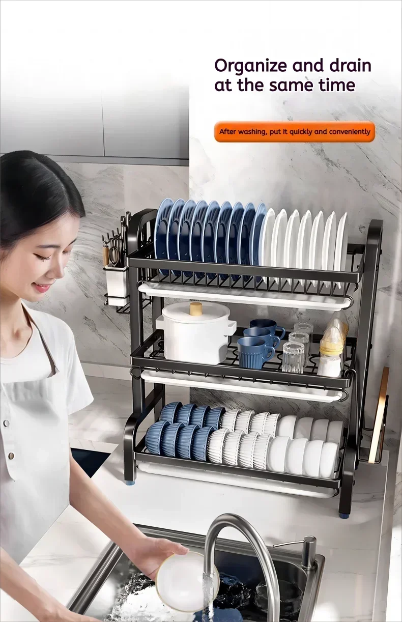 2-Tier Compact Dish Rack: A Space-Saving Essential