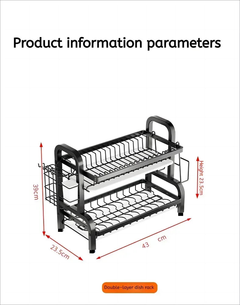 2-Tier Compact Dish Rack: A Space-Saving Essential