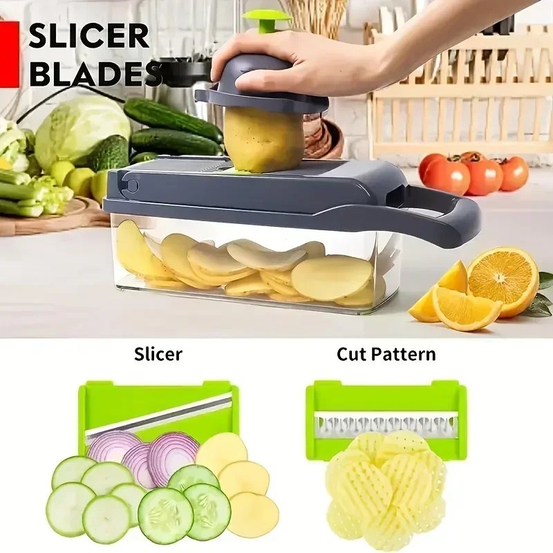 14/16-in-1 Multifunctional Vegetable Chopper: Your Kitchen Workhorse