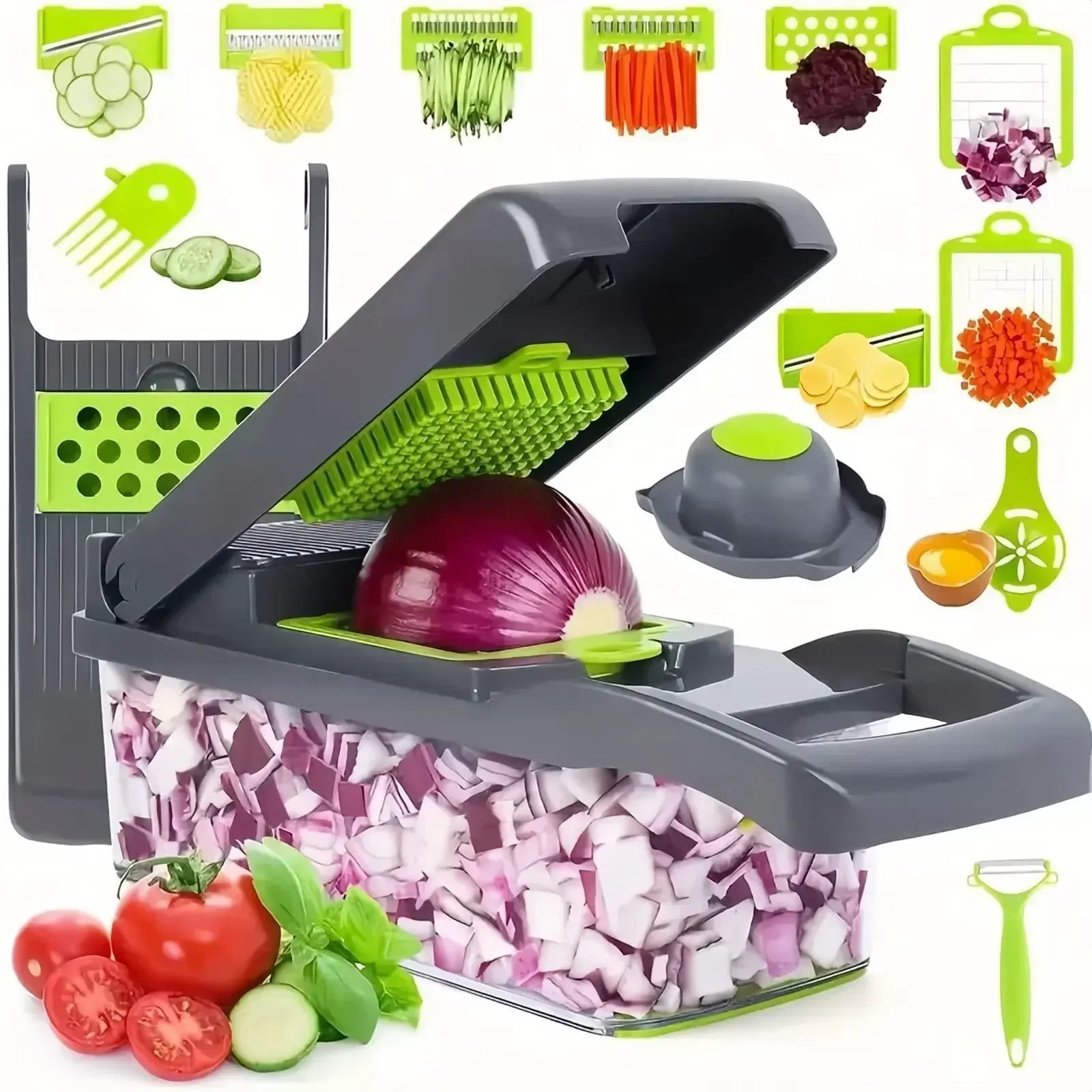 14/16-in-1 Multifunctional Vegetable Chopper: Your Kitchen Workhorse