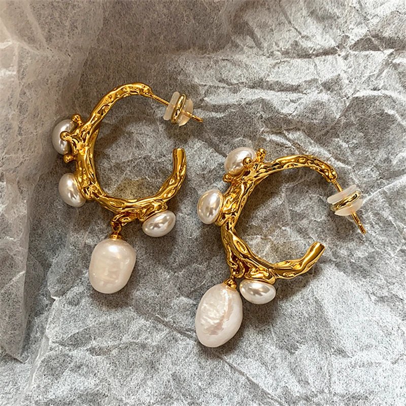 Kashmir Vintage Baroque Pearl Earrings: A Timeless Classic