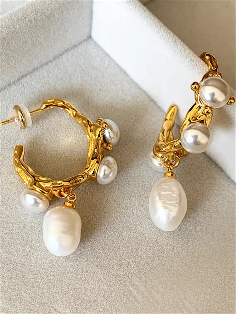 Kashmir Vintage Baroque Pearl Earrings: A Timeless Classic