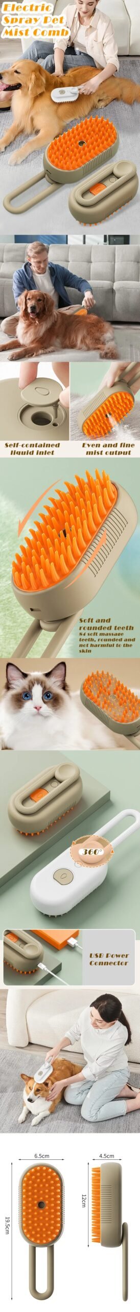 3-in-1 Pet Steam Brush: A Grooming Essential