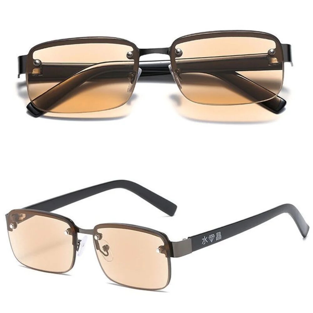 The High-quality Half-frame Reading Glasses for Mens Natural Original Stone Presbyopia Glasses