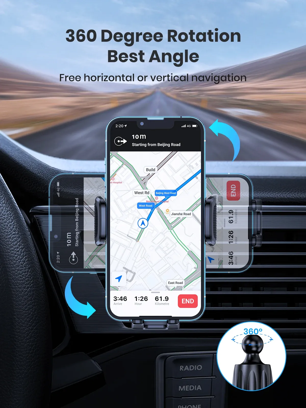 TOPK Car Phone Holder: Secure and Convenient