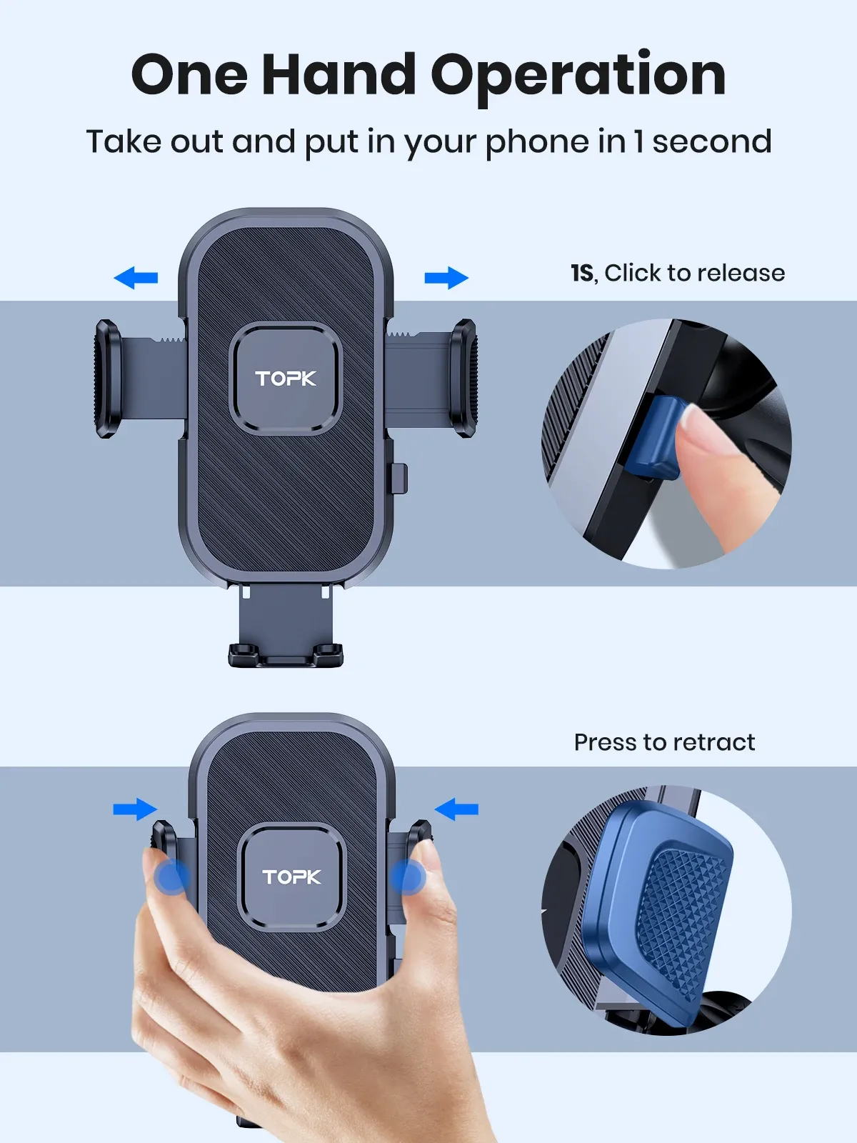 TOPK Car Phone Holder: Secure and Convenient
