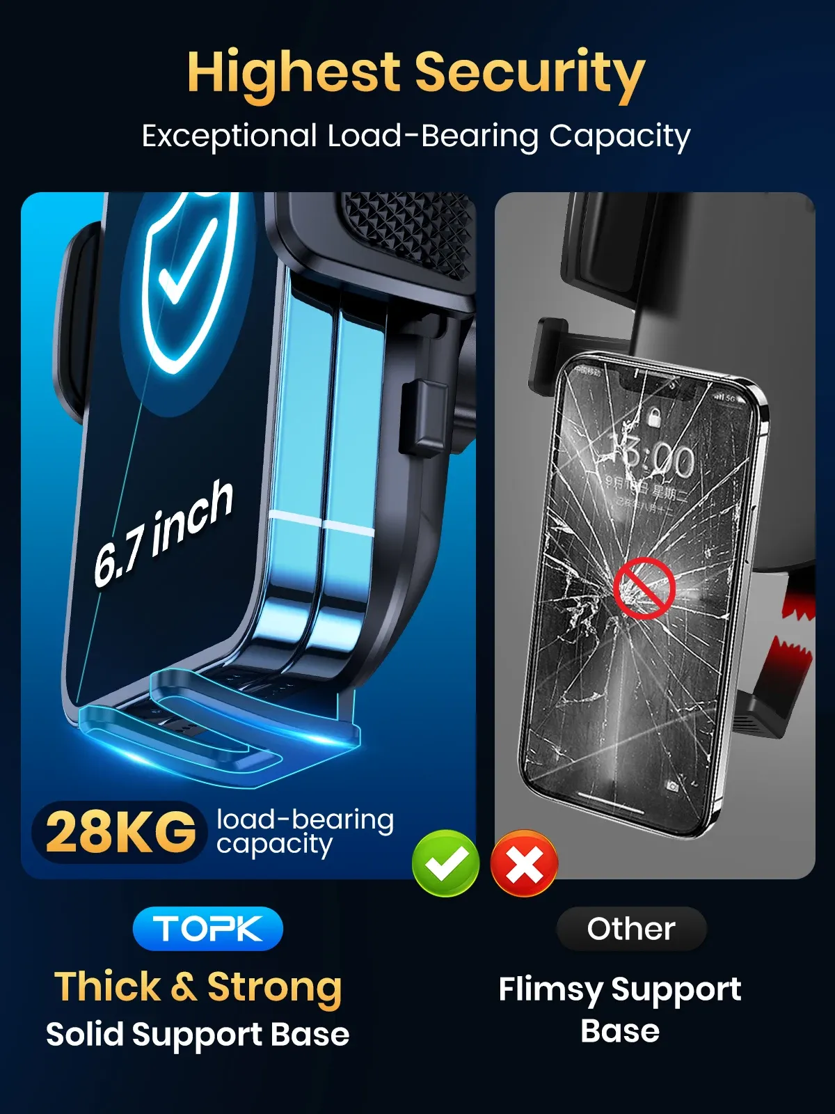 TOPK Car Phone Holder: Secure and Convenient