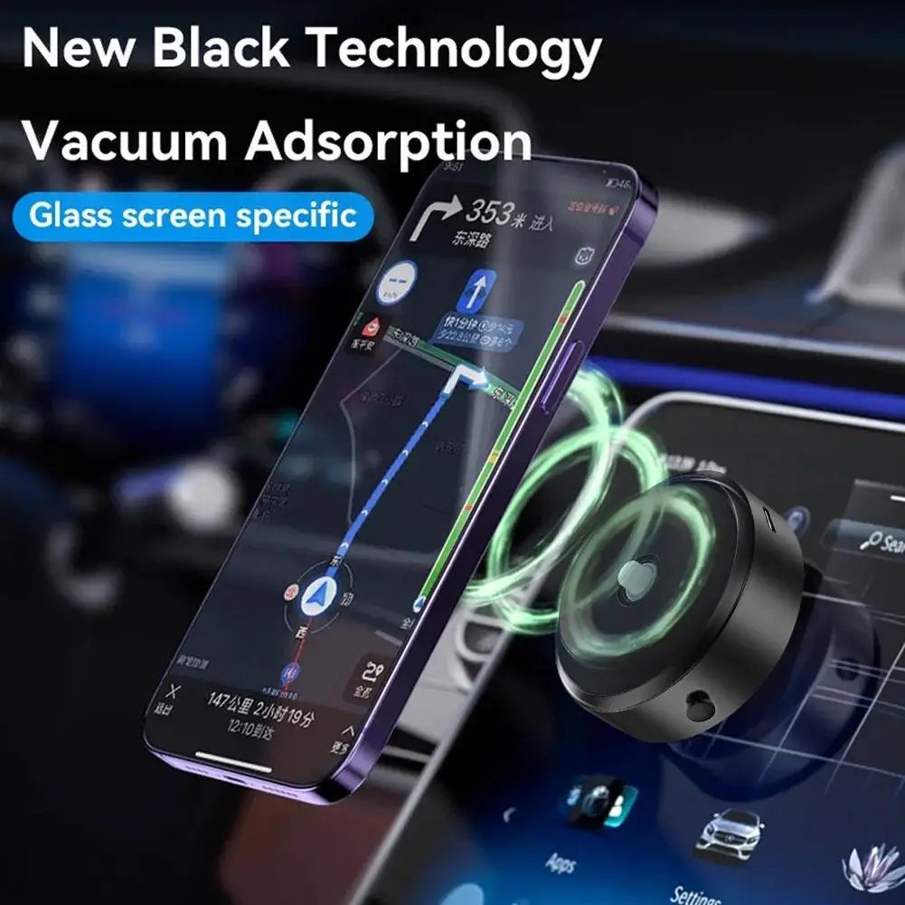 The Intelligent Car Mount Mobile Phone Holder Magnetic Vacuum Adsorption Ultra Stable Suction Cup Bracket For Navigation Live Stream