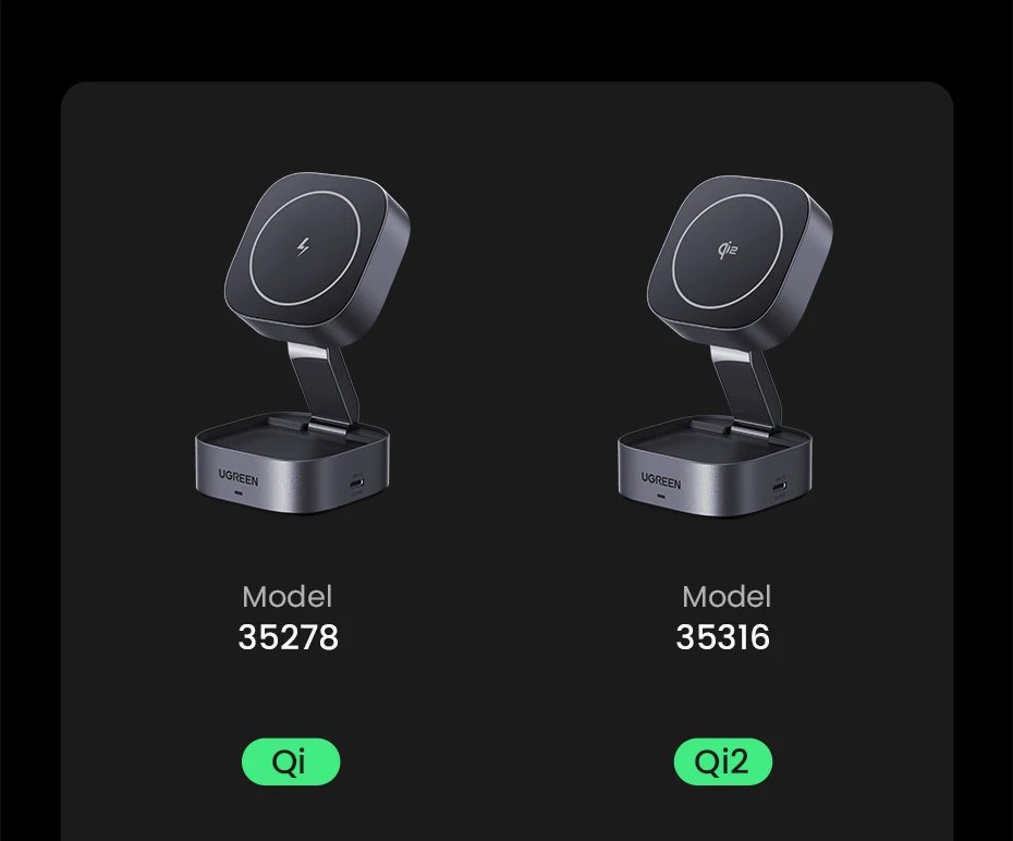 UGREEN 25W Magnetic Wireless Charging Stand: Power Up Your Devices