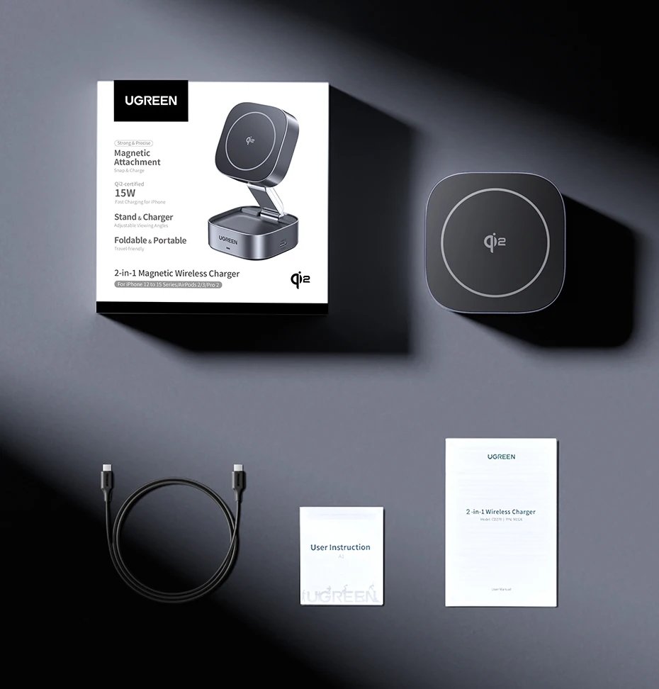 UGREEN 25W Magnetic Wireless Charging Stand: Power Up Your Devices
