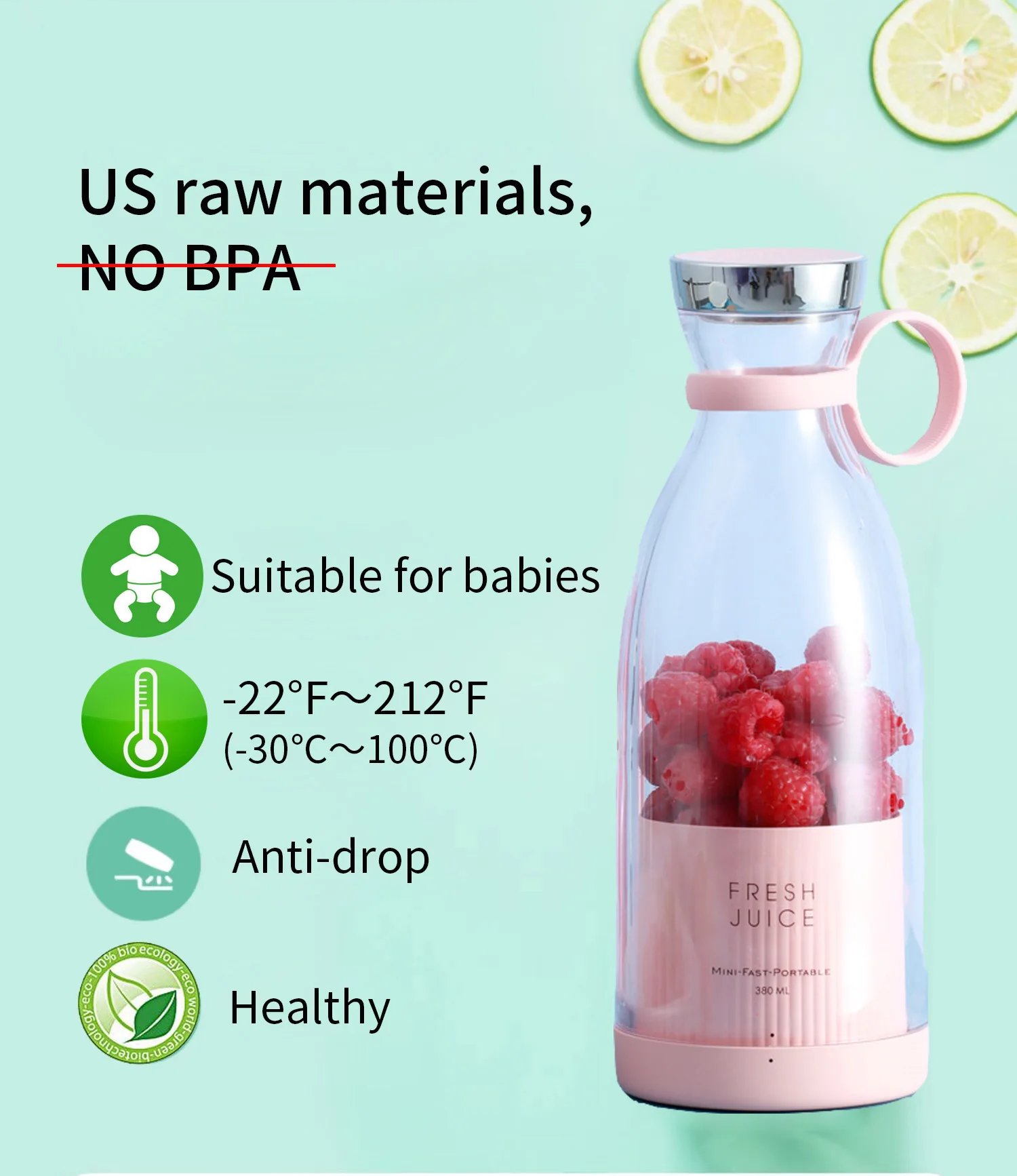 Portable Juicer Bottle: Fresh Juice on the Go