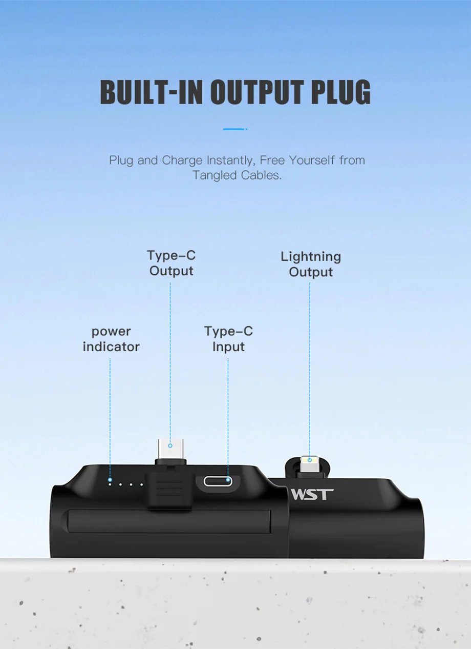 WST Small Portable Charger: Fast Charge Your Devices