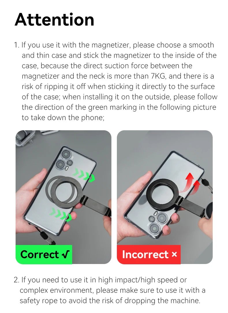 TELESIN Silicone Magnetic Quick Release Neck Mount