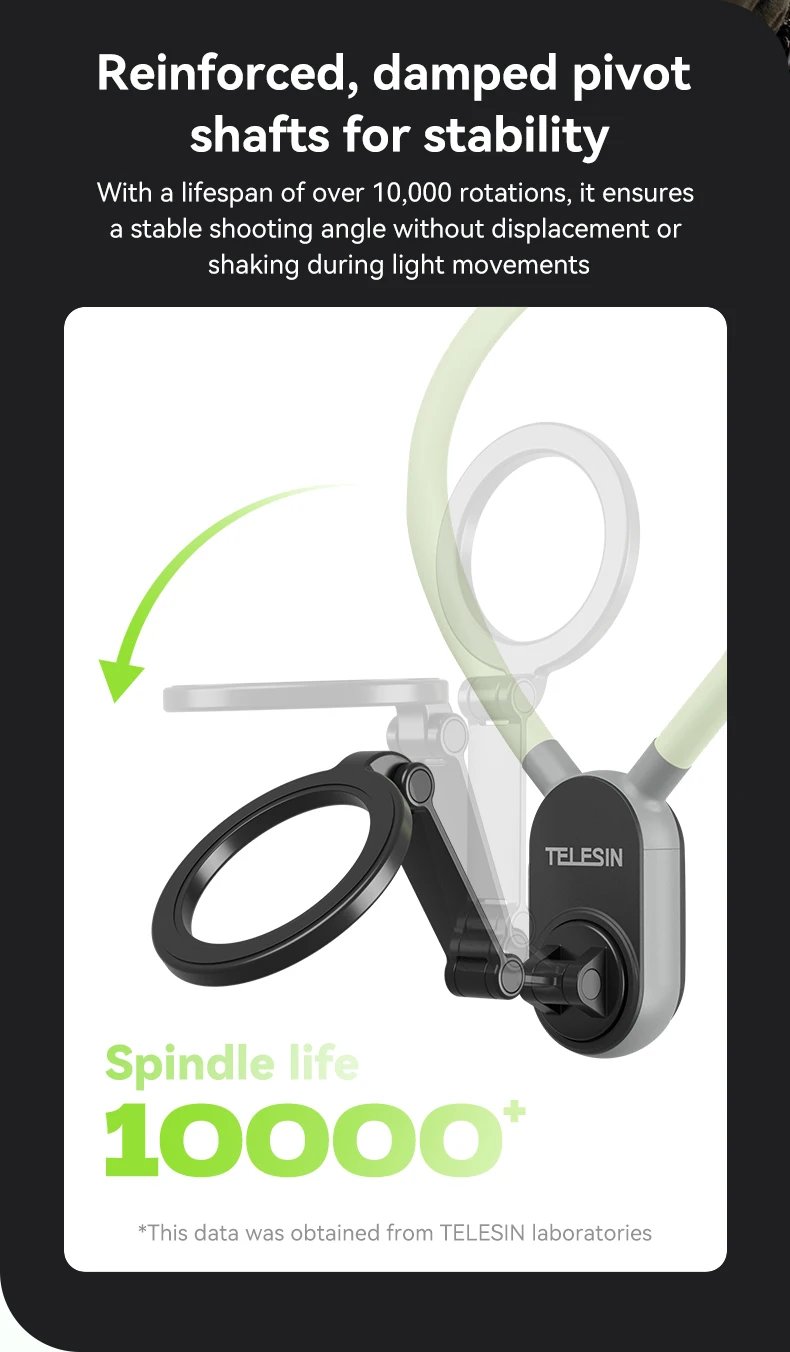 TELESIN Silicone Magnetic Quick Release Neck Mount