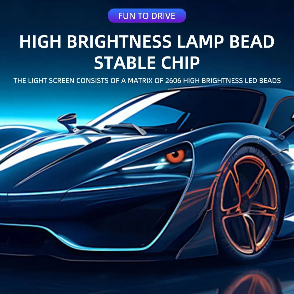 Car Devil Eyes Light Modification Winking Eye Animation Led Display Programmable DIY Animation Pattern Auto Demon Eye Pixel Scre