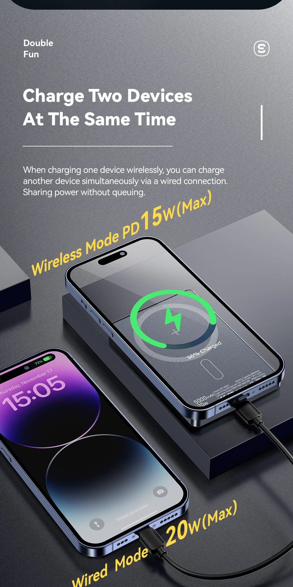 Essager Thin Wireless Power Bank: Magnetic Charging for Your iPhone